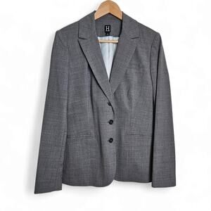 Tommy Hilfiger Women's NWT Gray Wool Blend Academia Career Blazer Jacket Sz 8